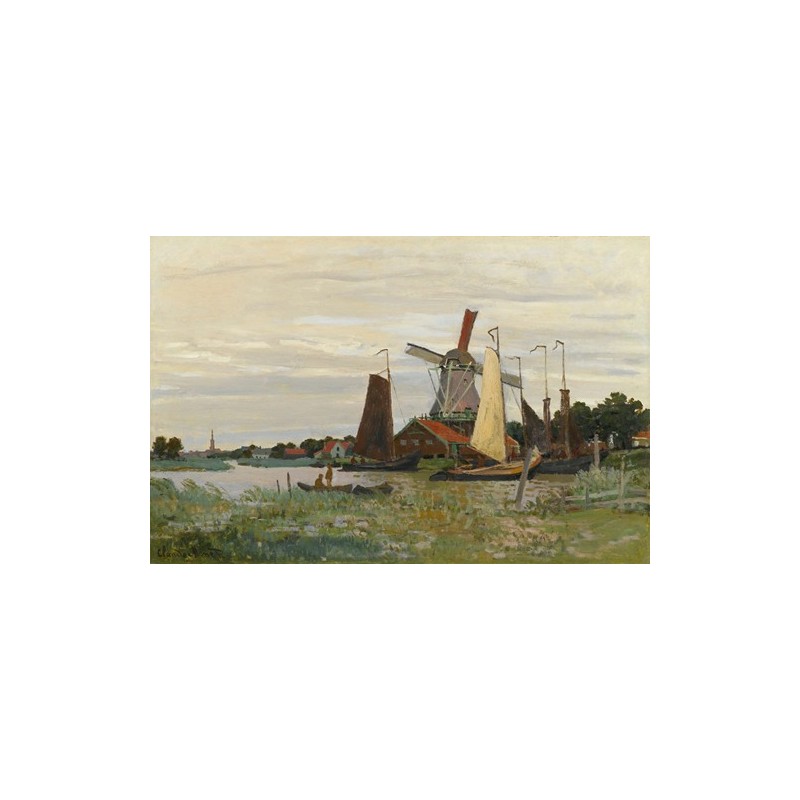  Obraz na płótnie 50x30cm Claude Monet Wiatrak w Zaandam