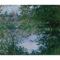  Obraz na płótnie 50x40cm Claude Monet Przez drzewa, wyspa Grande Jatte