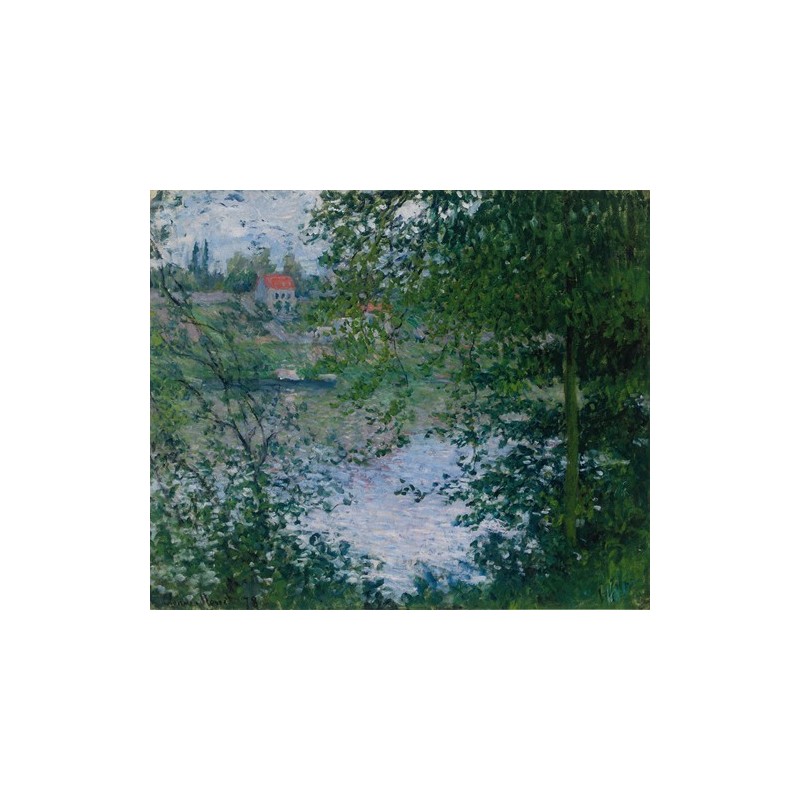  Obraz na płótnie 50x40cm Claude Monet Przez drzewa, wyspa Grande Jatte