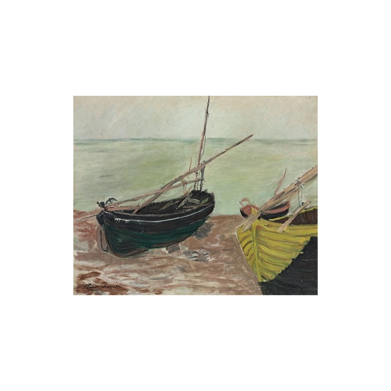  Obraz na płótnie 50x40cm Claude Monet Szkic łodzi na plaży w Étretat