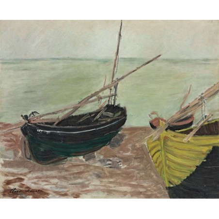  Obraz na płótnie 50x40cm Claude Monet Szkic łodzi na plaży w Étretat