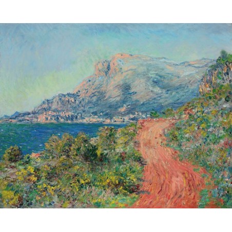  Obraz na płótnie 50x40cm Claude Monet Czerwona droga w pobliżu Menton