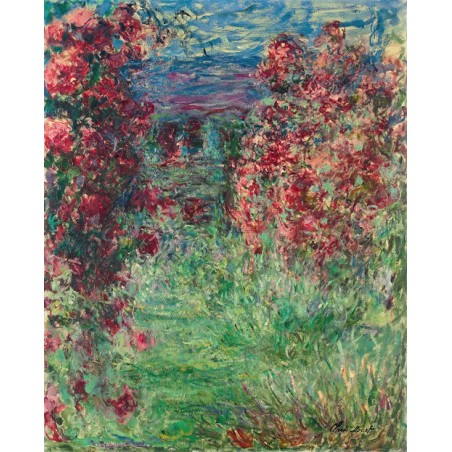 Obraz na płótnie 50x60cm Claude Monet Dom wśród róż