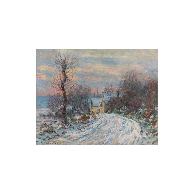  Obraz na płótnie 50x40cm Claude Monet Wejście do Giverny zimą