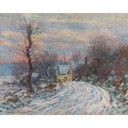  Obraz na płótnie 50x40cm Claude Monet Wejście do Giverny zimą