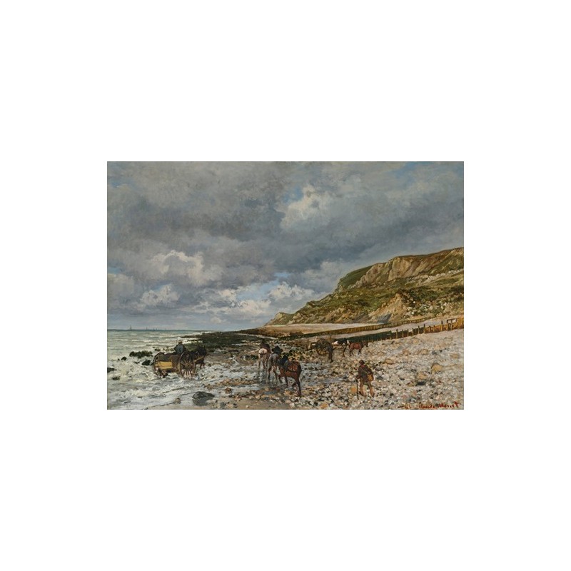  Obraz na płótnie 50x35cm Claude Monet Konie na przylądku La Hève