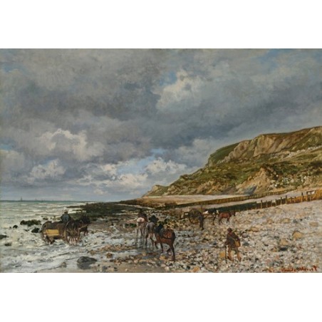  Obraz na płótnie 50x35cm Claude Monet Konie na przylądku La Hève