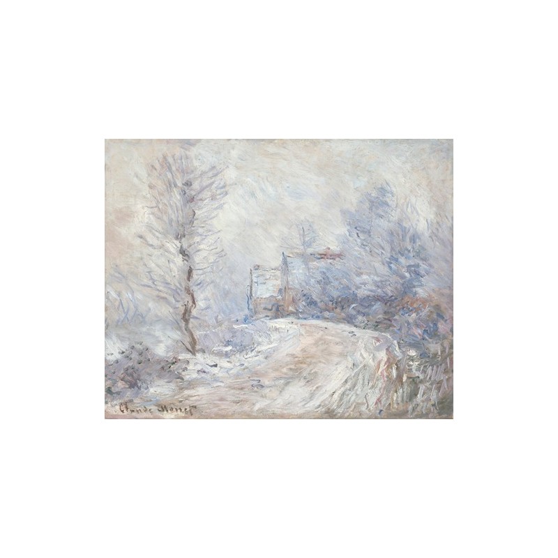  Obraz na płótnie 50x40cm Claude Monet Wejście do Giverny w śniegu