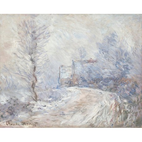  Obraz na płótnie 50x40cm Claude Monet Wejście do Giverny w śniegu