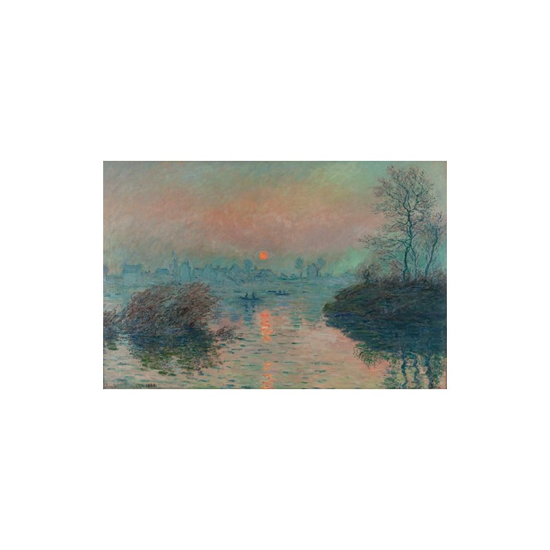  Obraz na płótnie 50x30cm Claude Monet Zachód słońca nad Sekwaną