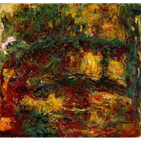  Obraz na płótnie 50x50cm Claude Monet Japoński mostek Giverny