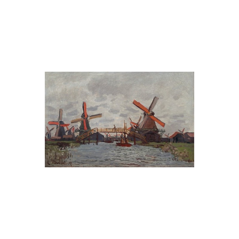  Obraz na płótnie 50x30cm Claude Monet Wiatraki w Westzijderveld koło Zaandam