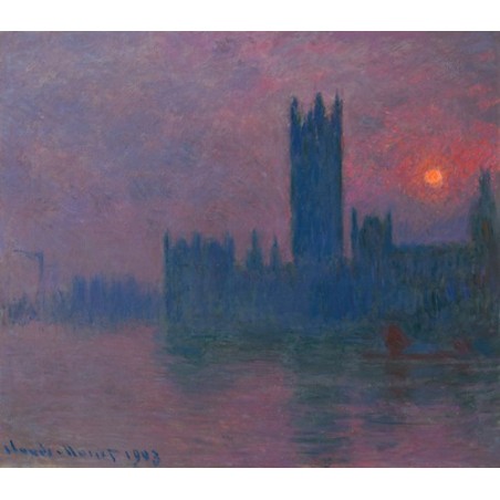  Obraz na płótnie 50x40cm Claude Monet Parlament o zachodzie słońca