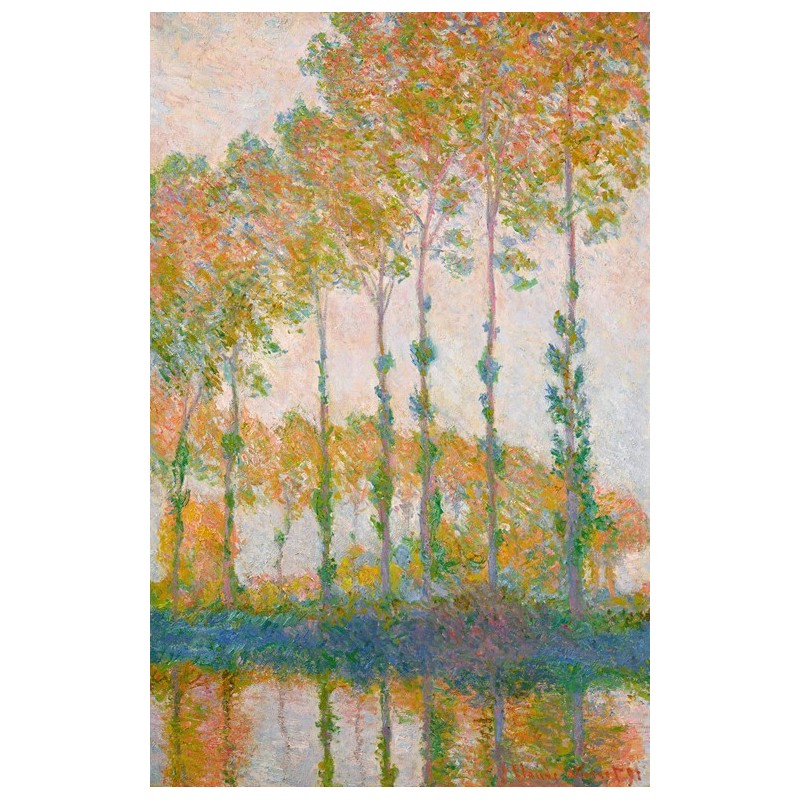  Obraz na płótnie 50x75cm Claude Monet Topole nad rzeką Epte jesienią