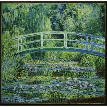  Obraz na płótnie 50x50cm Claude Monet Lilie wodne i japoński mostek