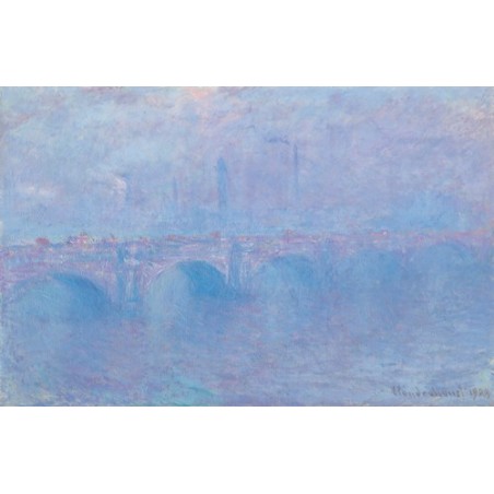  Obraz na płótnie 50x30cm Claude Monet Mgła nad Mostem Waterloo
