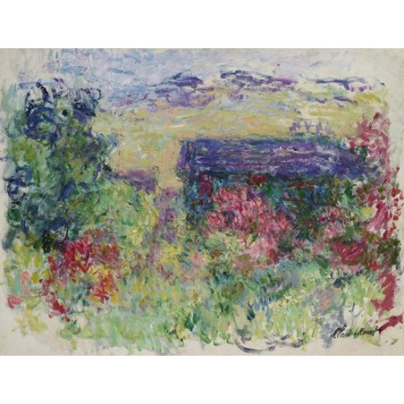  Obraz na płótnie 50x40cm Claude Monet Dom wśród róż