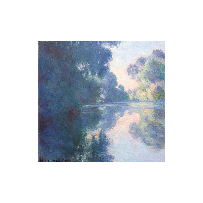  Obraz na płótnie 50x50cm Claude Monet Poranek na Sekwaną