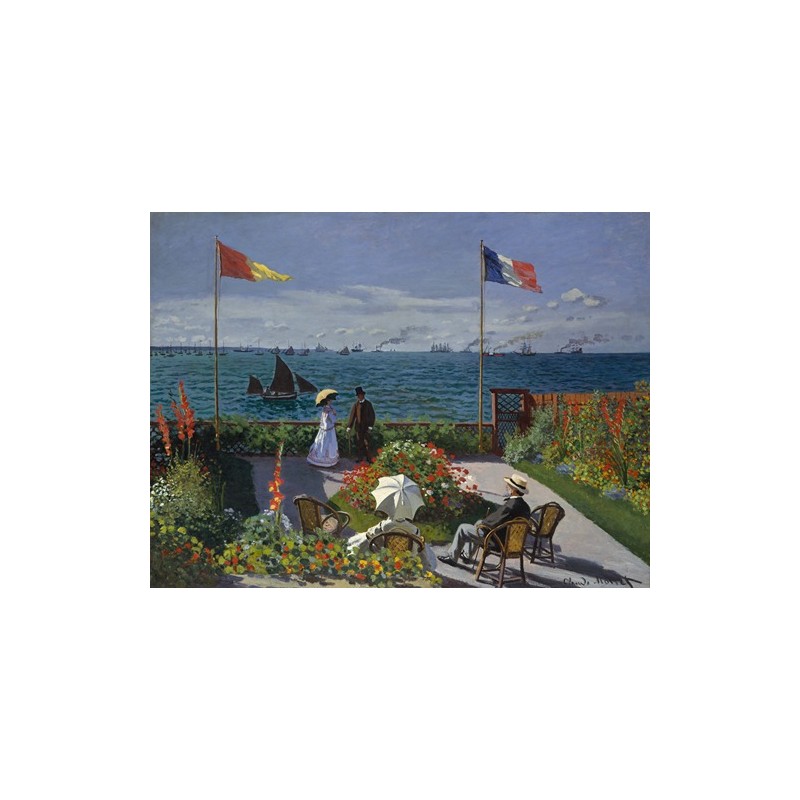  Obraz na płótnie 50x40cm Claude Monet Ogród w Sainte-Adresse