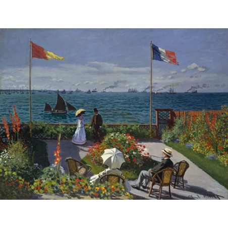  Obraz na płótnie 50x40cm Claude Monet Ogród w Sainte-Adresse