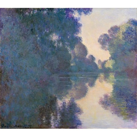  Obraz na płótnie 50x40cm Claude Monet Poranek nad Sekwaną w pobliżu Giverny