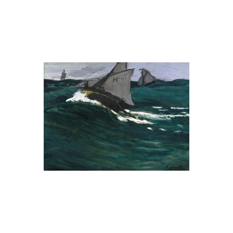  Obraz na płótnie 50x35cm Claude Monet Zielona fala