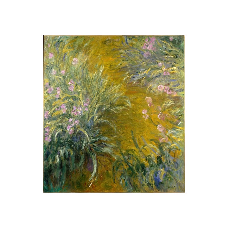 Obraz na płótnie 50x50cm Claude Monet Ścieżka wśród irysów