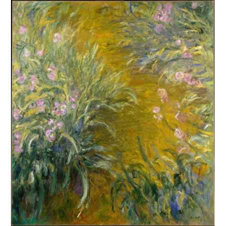  Obraz na płótnie 50x50cm Claude Monet Ścieżka wśród irysów