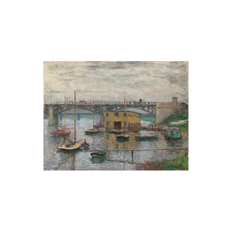  Obraz na płótnie 50x40cm Claude Monet Most w Argenteuil w pochmurny dzień