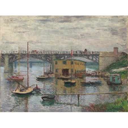  Obraz na płótnie 50x40cm Claude Monet Most w Argenteuil w pochmurny dzień