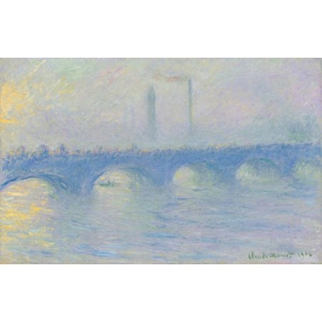  Obraz na płótnie 50x30cm Claude Monet Mgła nad Mostem Waterloo