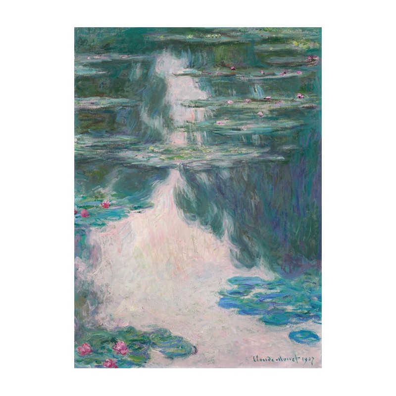  Obraz na płótnie 50x70cm Claude Monet Nenufary w pochmurny dzień