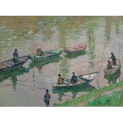  Obraz na płótnie 50x35cm Claude Monet Rybacy na Sekwanie w pobliżu Poissy