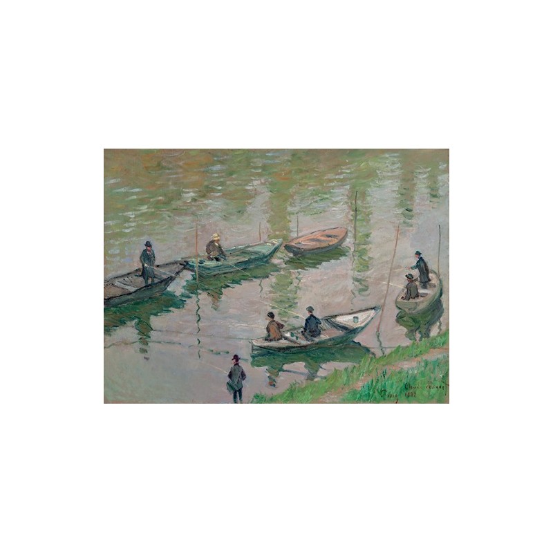  Obraz na płótnie 50x35cm Claude Monet Rybacy na Sekwanie w pobliżu Poissy