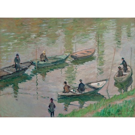  Obraz na płótnie 50x35cm Claude Monet Rybacy na Sekwanie w pobliżu Poissy