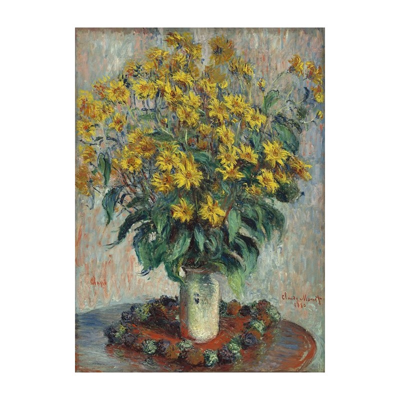  Obraz na płótnie 50x70cm Claude Monet Kwiaty topinamburu