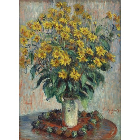  Obraz na płótnie 50x70cm Claude Monet Kwiaty topinamburu