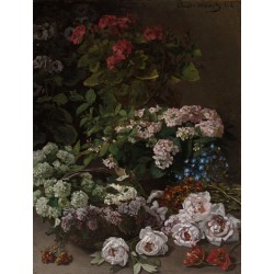  Obraz na płótnie 50x60cm Claude Monet Kwiaty wiosenne