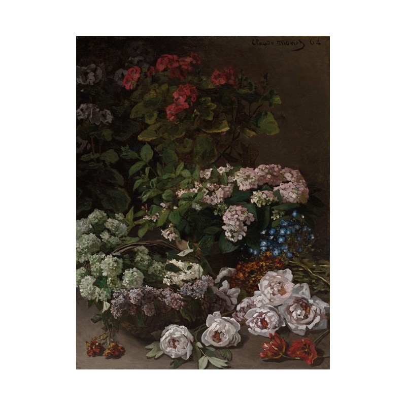  Obraz na płótnie 50x60cm Claude Monet Kwiaty wiosenne