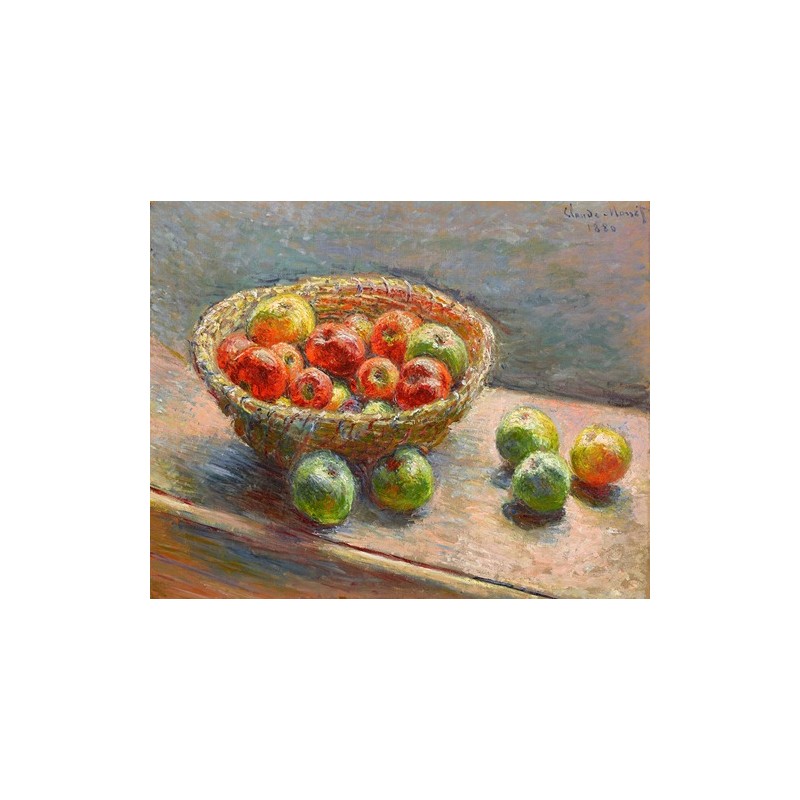  Obraz na płótnie 50x40cm Claude Monet Kosz z jabłkami