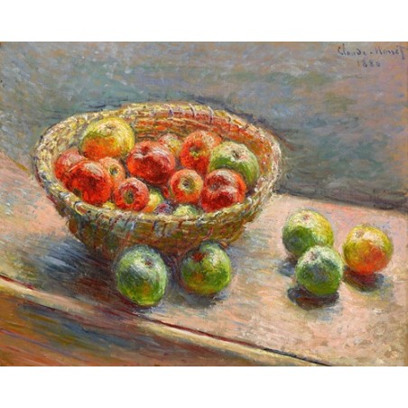  Obraz na płótnie 50x40cm Claude Monet Kosz z jabłkami