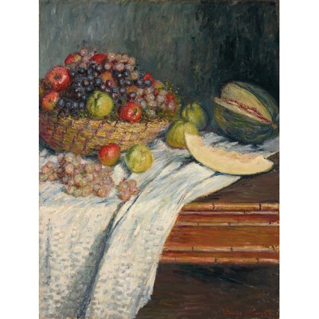  Obraz na płótnie 50x70cm Claude Monet Martwa natura z melonem hiszpańskim