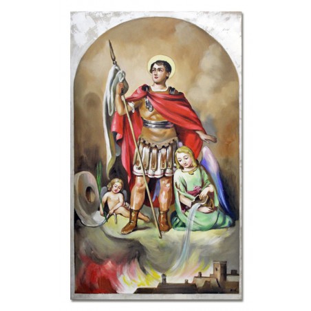  Obraz olejny ręcznie malowany religijny 50x90cm