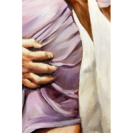  Obraz olejny ręcznie malowany religijny 50x105cm
