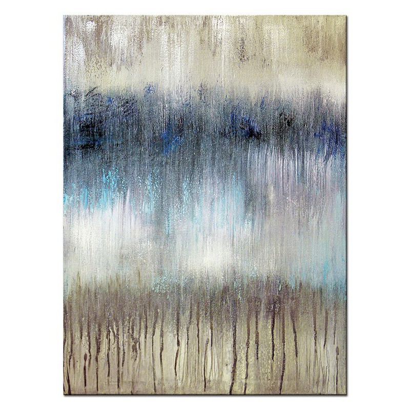  Obraz olejny ręcznie malowany 90x120cm Granatowydeszcz