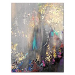 Obraz olejny ręcznie malowany 90x120cm Postać w lesie