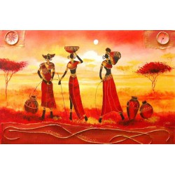  Obraz olejny ręcznie malowany 60x90cm Trzy kobiety niosące dzbany