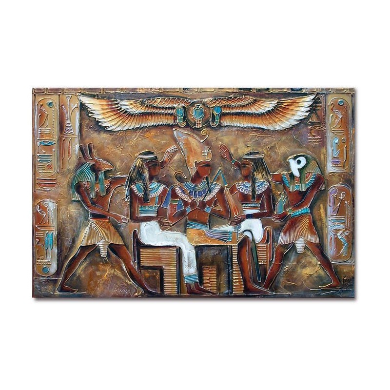  Obraz olejny ręcznie malowany 60x90cm Starożytna narada