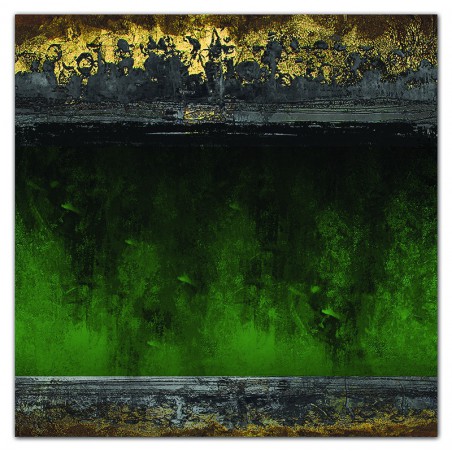  Obraz olejny ręcznie malowany 90x90cm Szlachetna zieleń