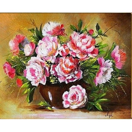  Obraz olejny ręcznie malowany Kwiaty 40x50cm